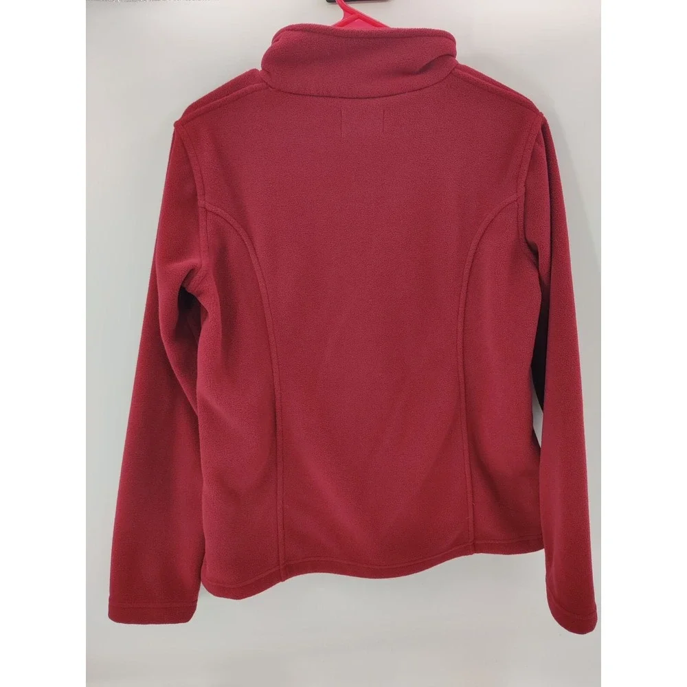 Bass Pro Shops Mens Full Zip Fleece Jacket Burgundy Red‎ Small